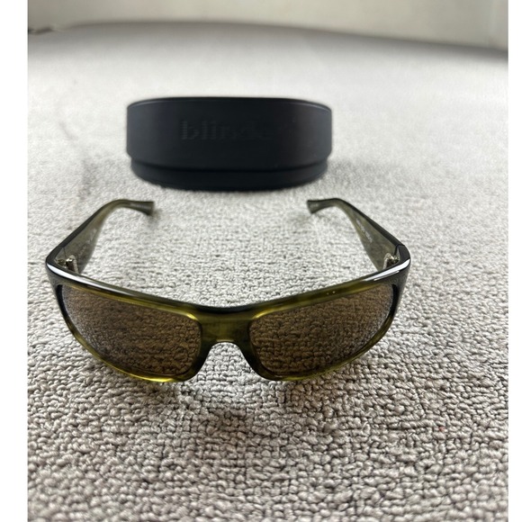 BLINDE by Richard Walker Sunglasses Fellini Figlio 1020-11 Green Brown Lens